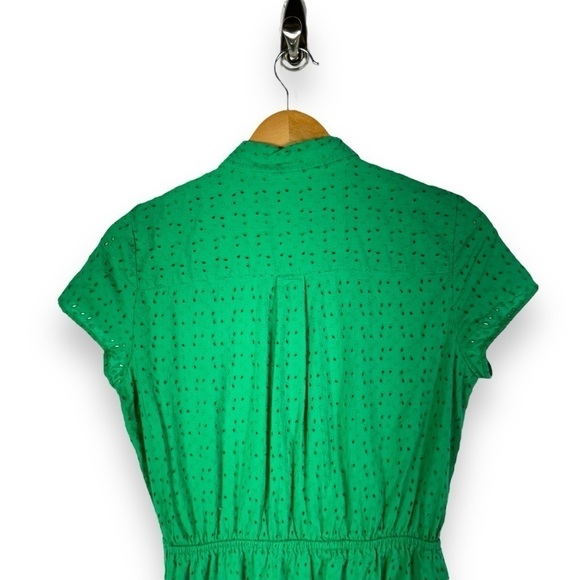 4 for $40 SALE! J Crew Mercantile Eyelet Tie-Front Dress, Apple Green, Size S - Picture 14 of 15
